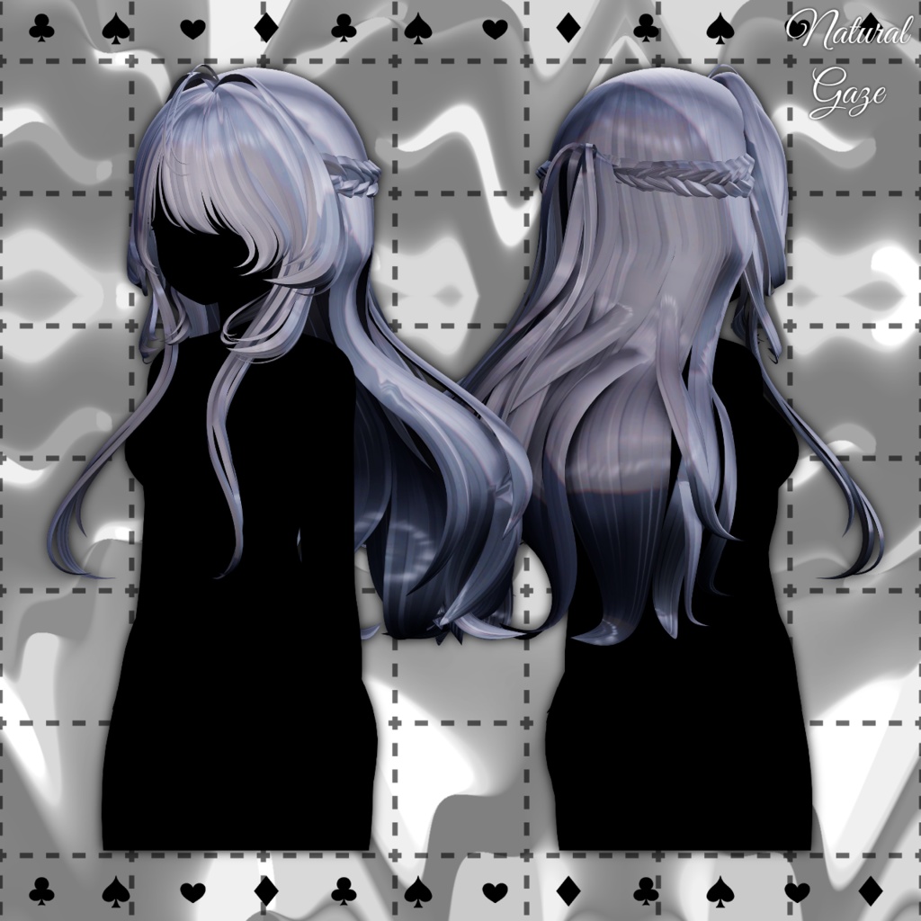 【8アバター対応】NaturalGazeHair019