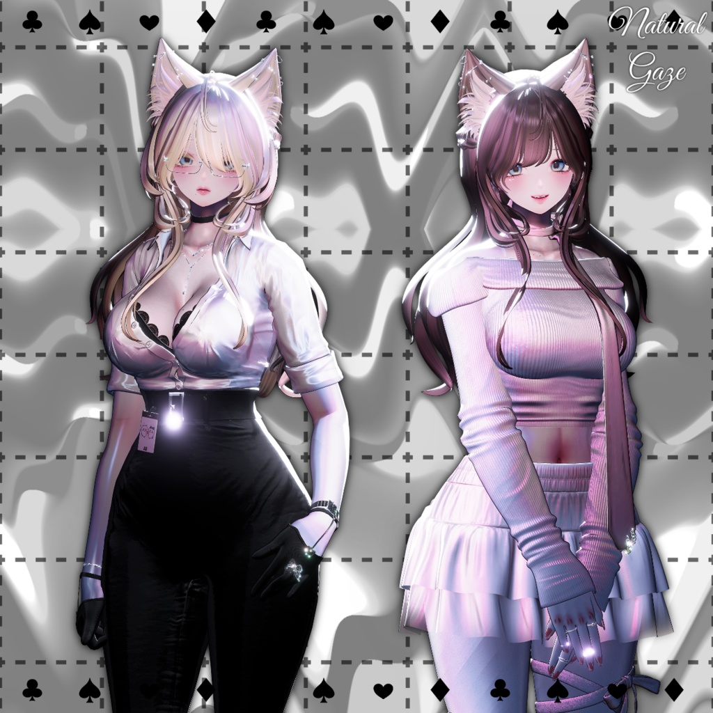 【8アバター対応】NaturalGazeHair019