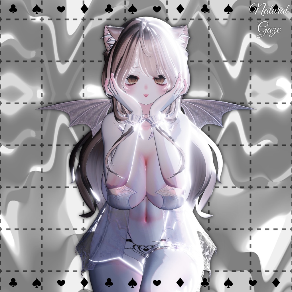 【8アバター対応】NaturalGazeHair019