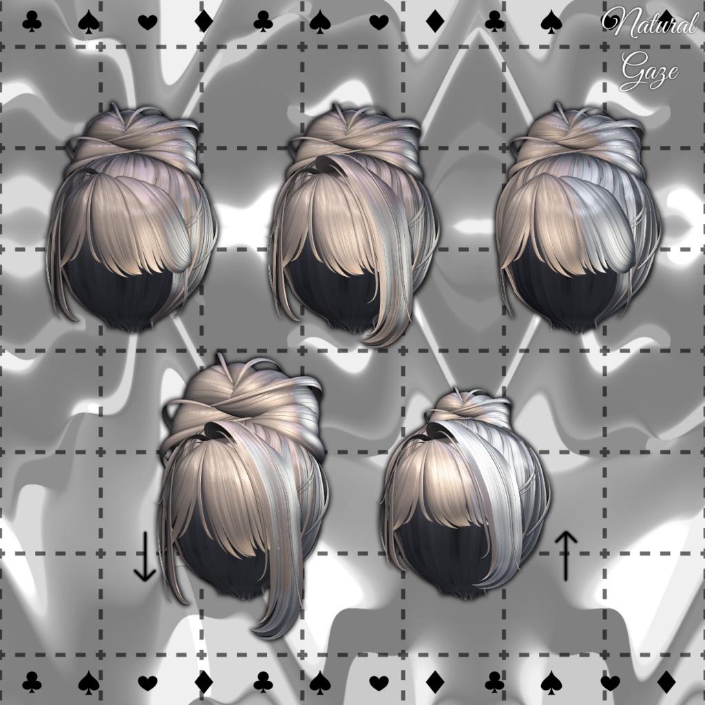 【11アバター対応】NaturalGazeHair020