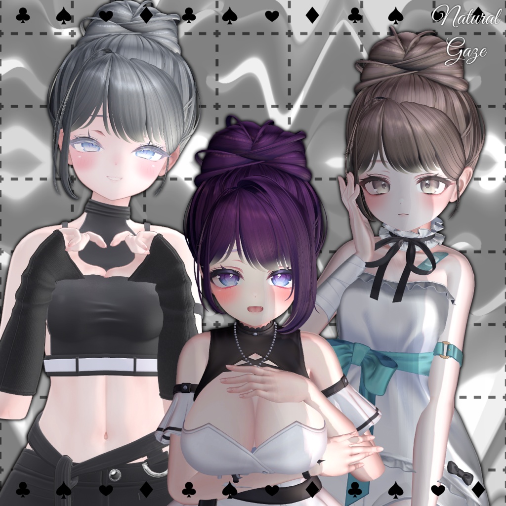 【11アバター対応】NaturalGazeHair020