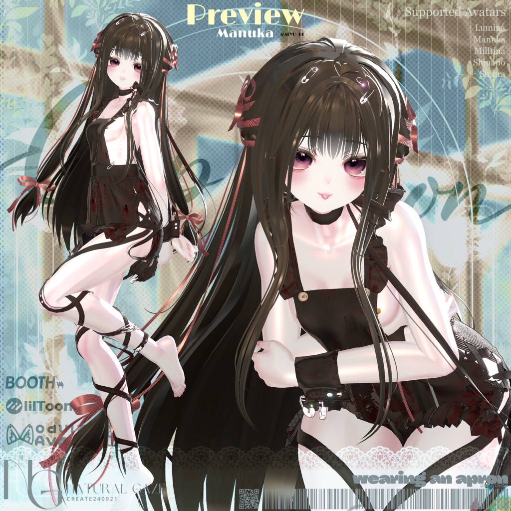 ✨セール✨【5アバター対応】ClipApron🧷