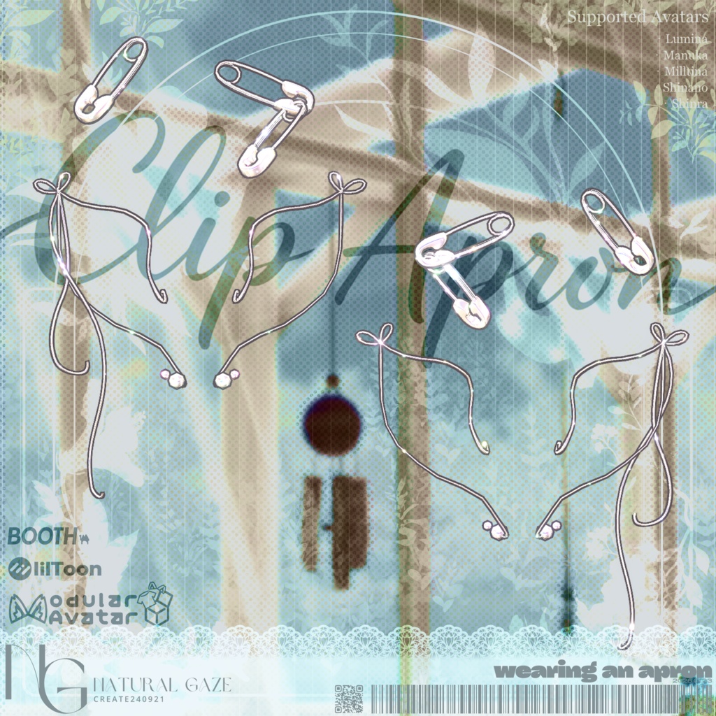 ✨セール✨【5アバター対応】ClipApron🧷