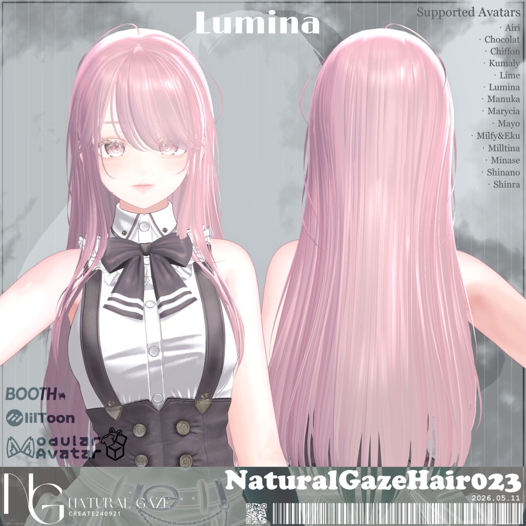 セール✨【15アバター対応】NaturalGazeHair023