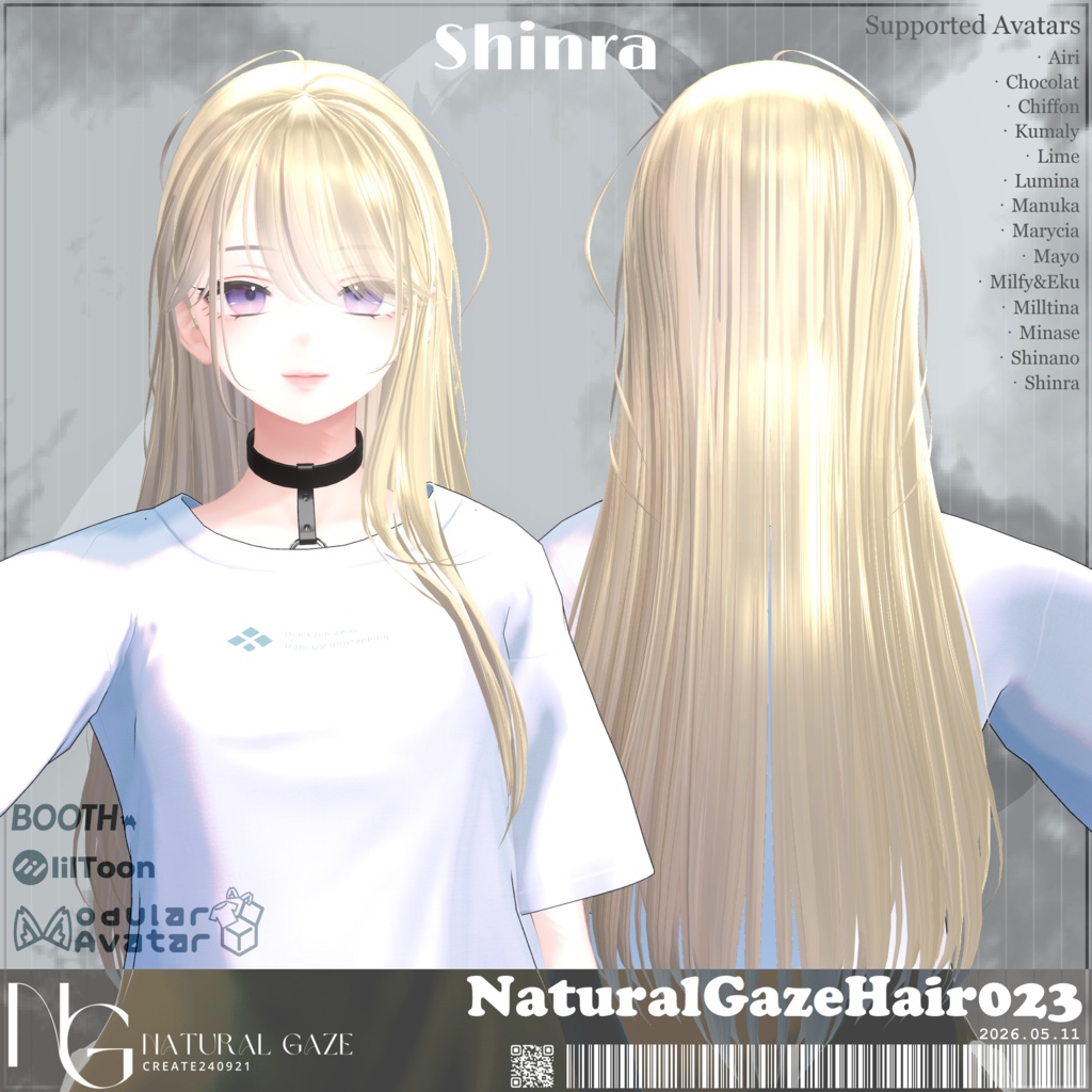 セール✨【15アバター対応】NaturalGazeHair023