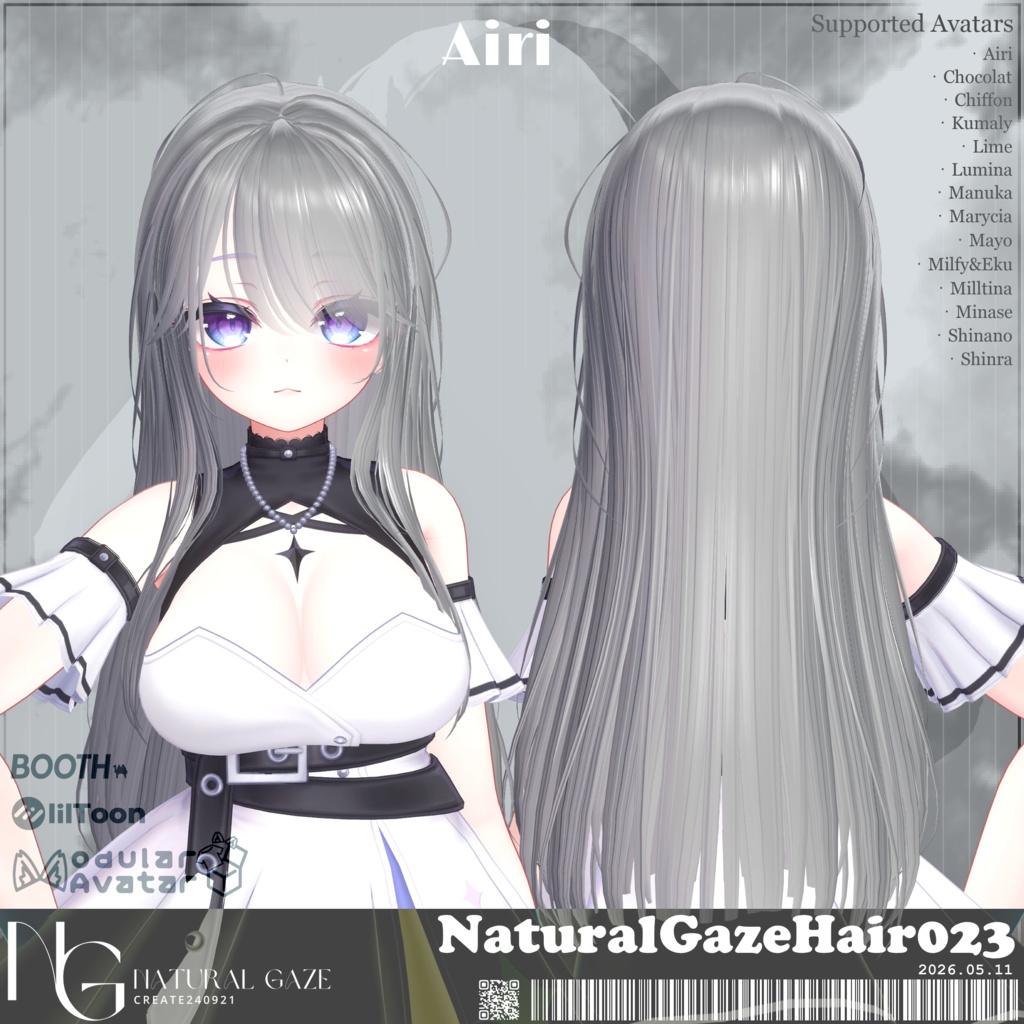 セール✨【15アバター対応】NaturalGazeHair023
