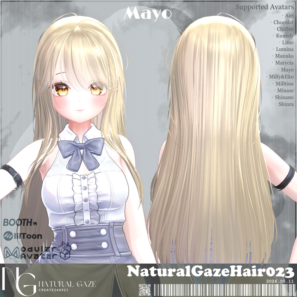 セール✨【15アバター対応】NaturalGazeHair023