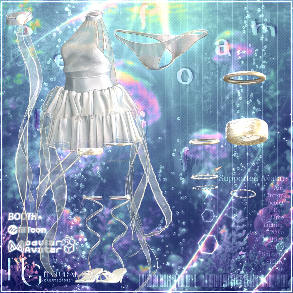 ✨セール✨【12アバター対応】˳° Seafoam Drift 🌊 ˚。