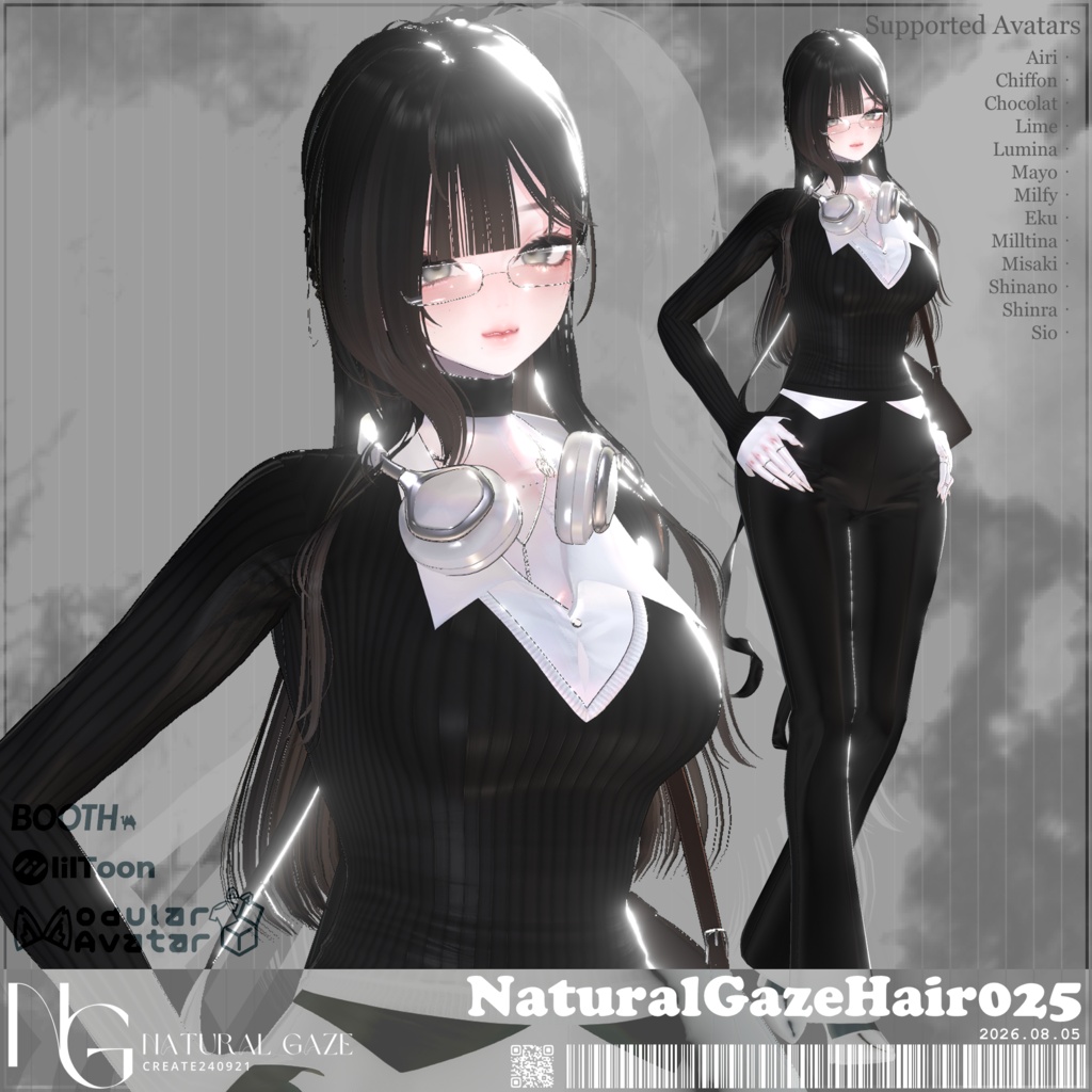 【13アバター対応】NaturalGazeHair025