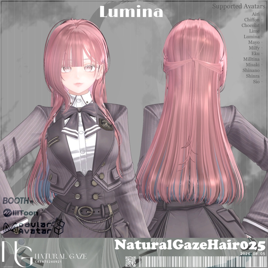 【13アバター対応】NaturalGazeHair025