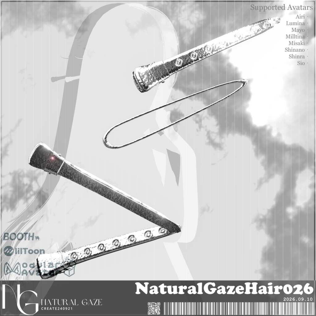 【8アバター対応】NaturalGazeHair026