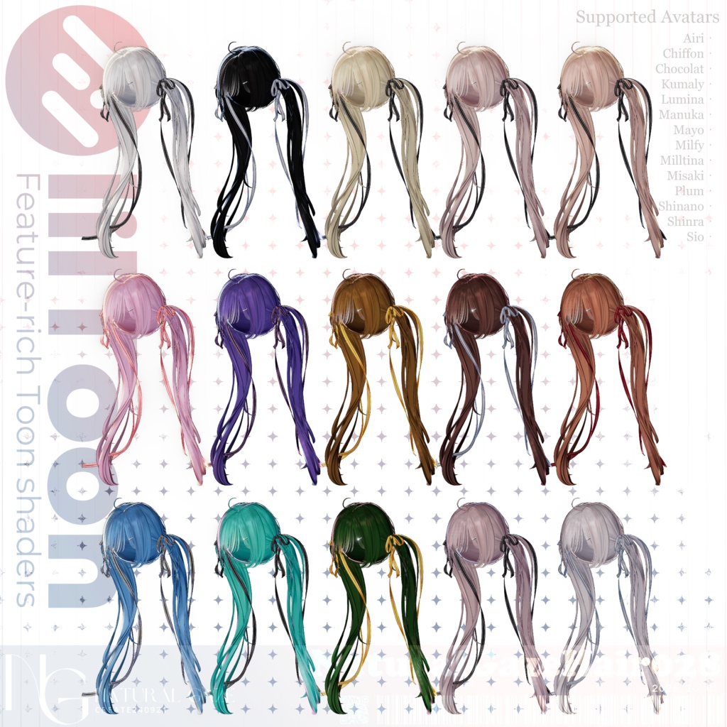 【14アバター対応】NaturalGazeHair028