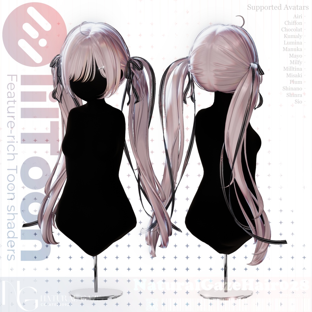 【14アバター対応】NaturalGazeHair028