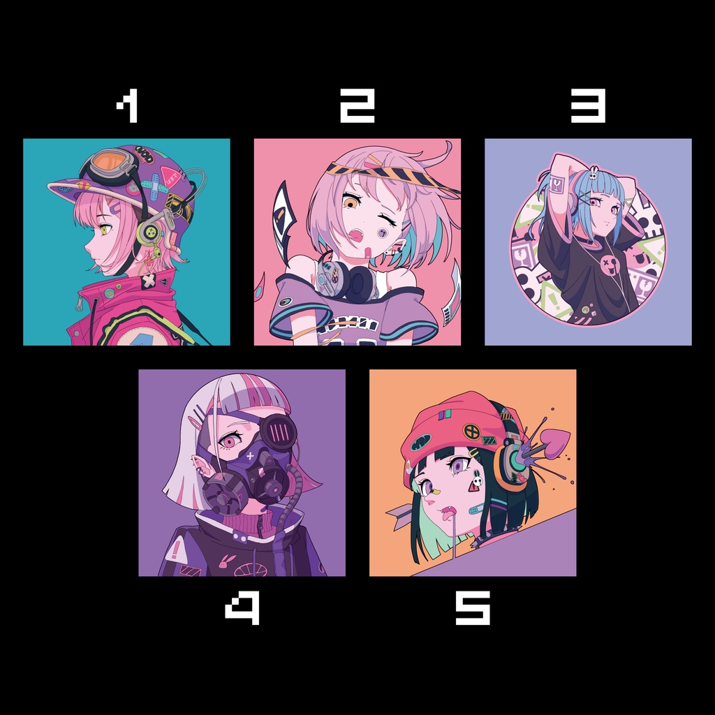 STICKER 5typs