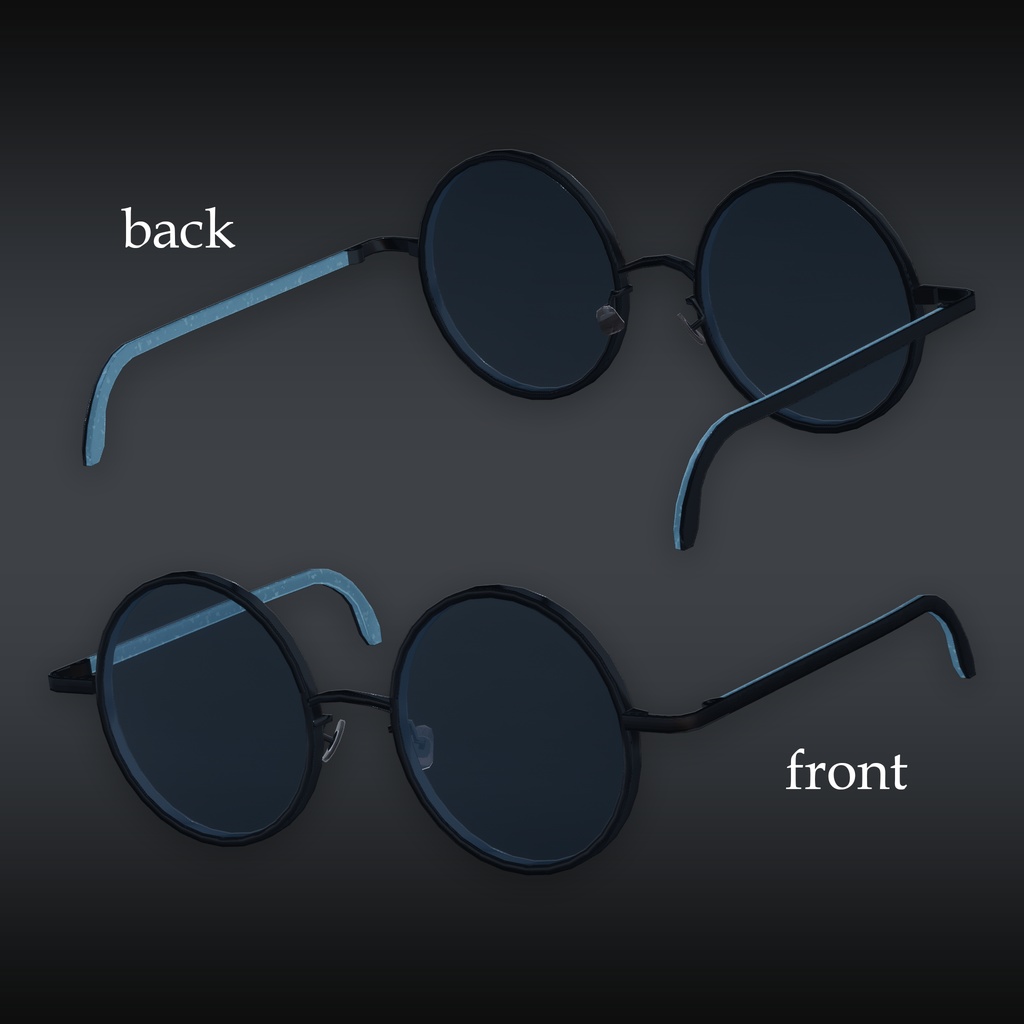 【3アバター対応】RoundGlass【VRChat】