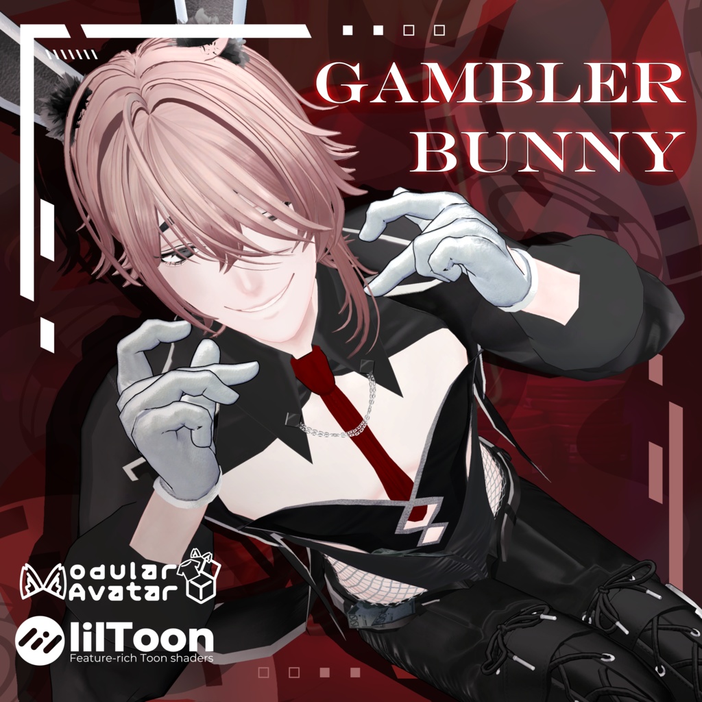 【3アバター対応】gambler-bunny