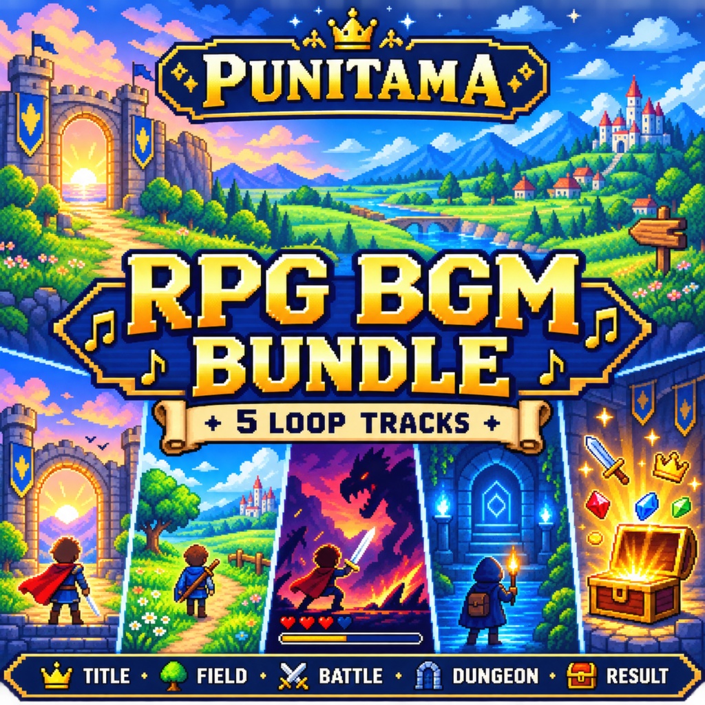 RPG BGM BUNDLE|5 LOOP TRACKS