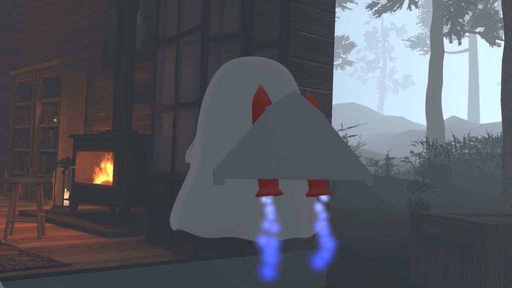 【VRChat】【ペットギミック】ふよふよついてくる!ジェットパックゴースト