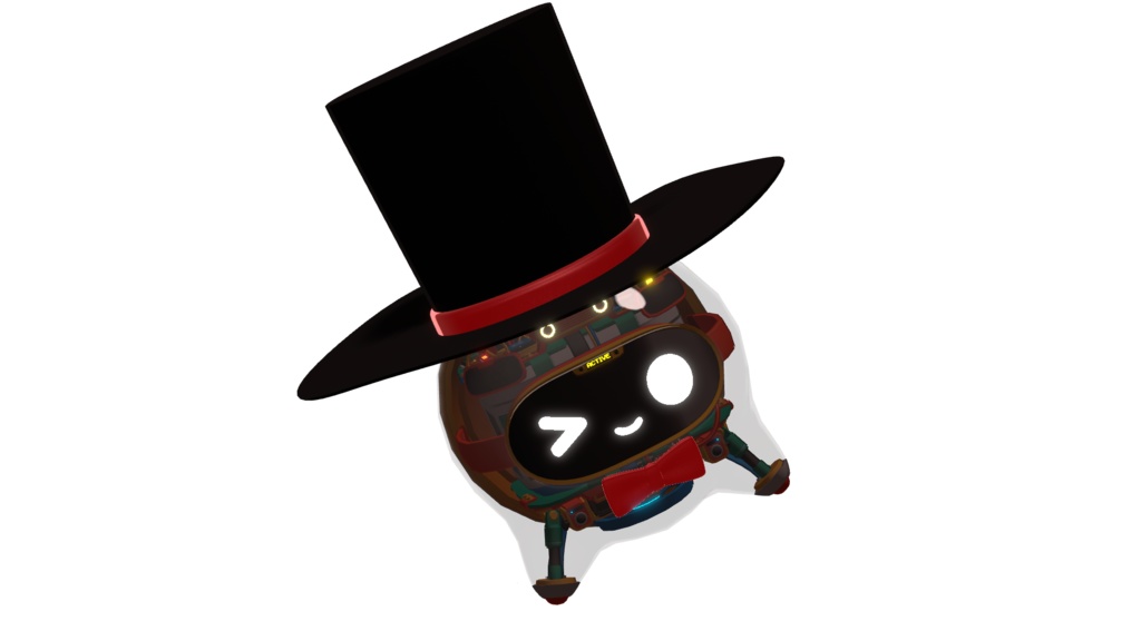 【VRChat】スケルトロイド対応 紳士な帽子と蝶ネクタイ