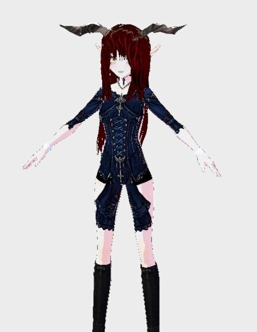 Corset blue vroid item