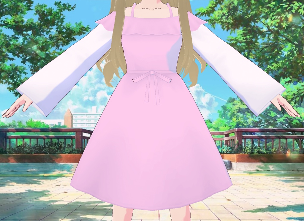 Pink dress with sleeves - For free