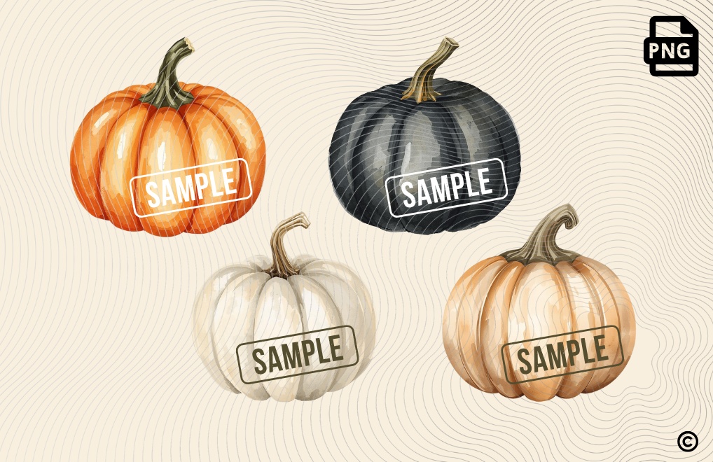 【ハロウィン】パンプキン クリップアート素材セット 🎃 PNG透過・10点