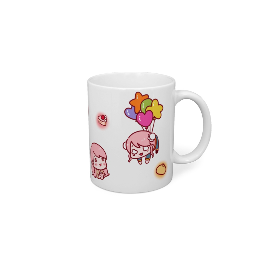 【1000日配信記念品】♡ねむ♡のマグカップ『配信♡ねむ♡集合ver.』