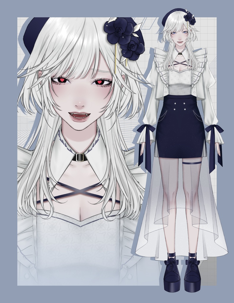 【限定1点】白基調_女性_Live2Dモデル【VTS対応】