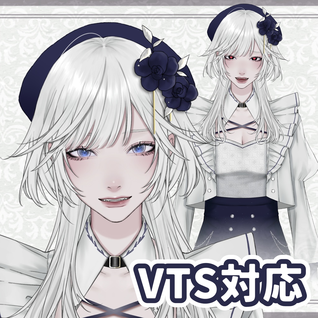 【限定1点】白基調_女性_Live2Dモデル【VTS対応】