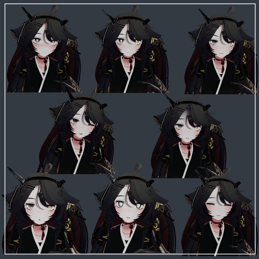 オリジナル3Dモデル「甲夜」