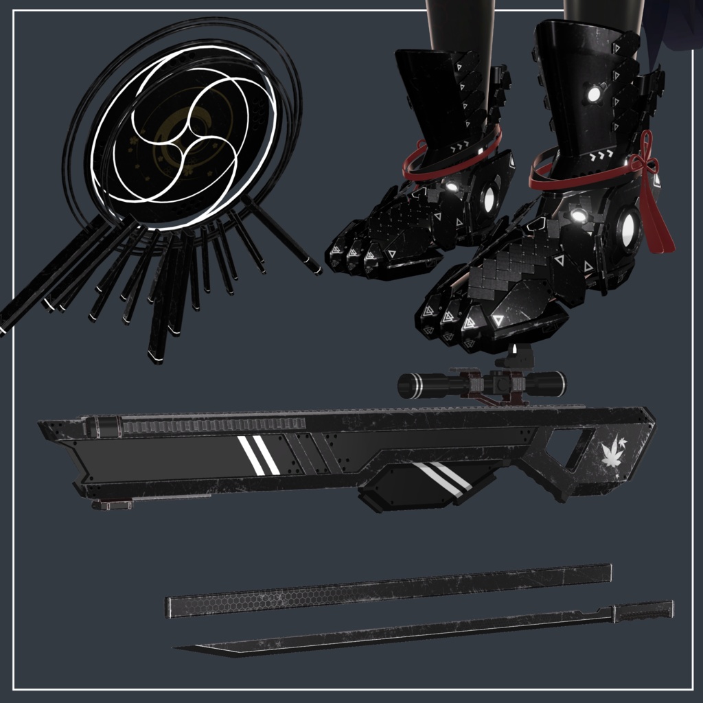 オリジナル3Dモデル「甲夜」