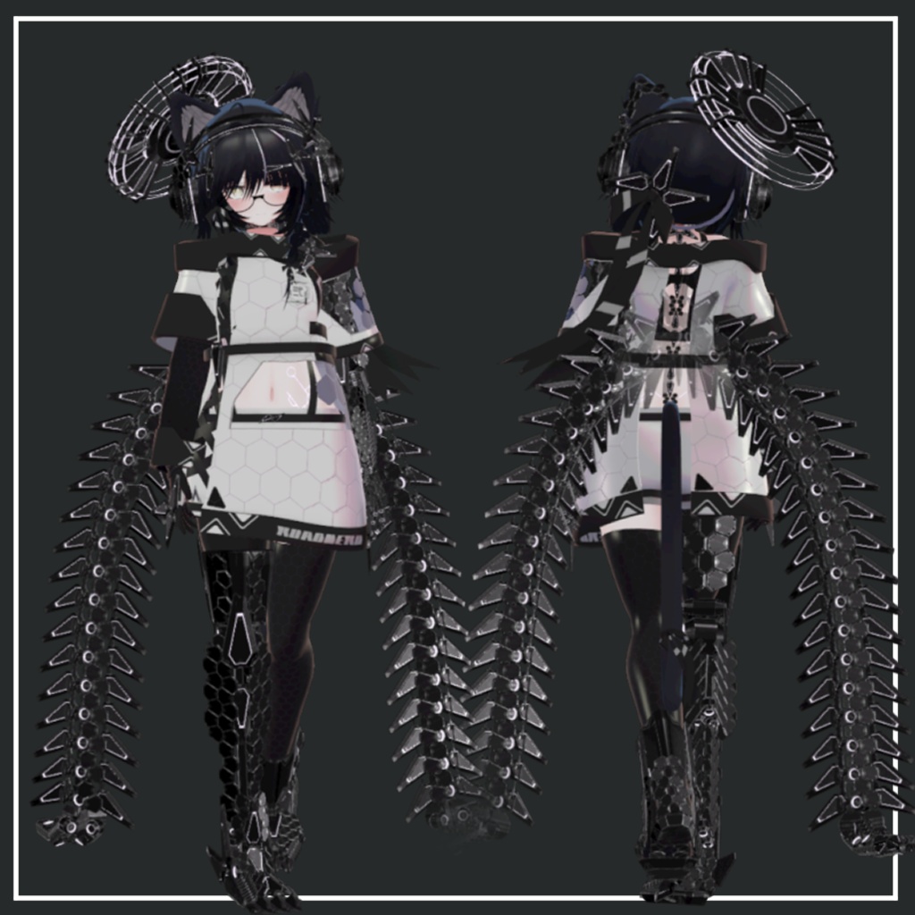 【オリジナル3Dモデル】黒猫弐号