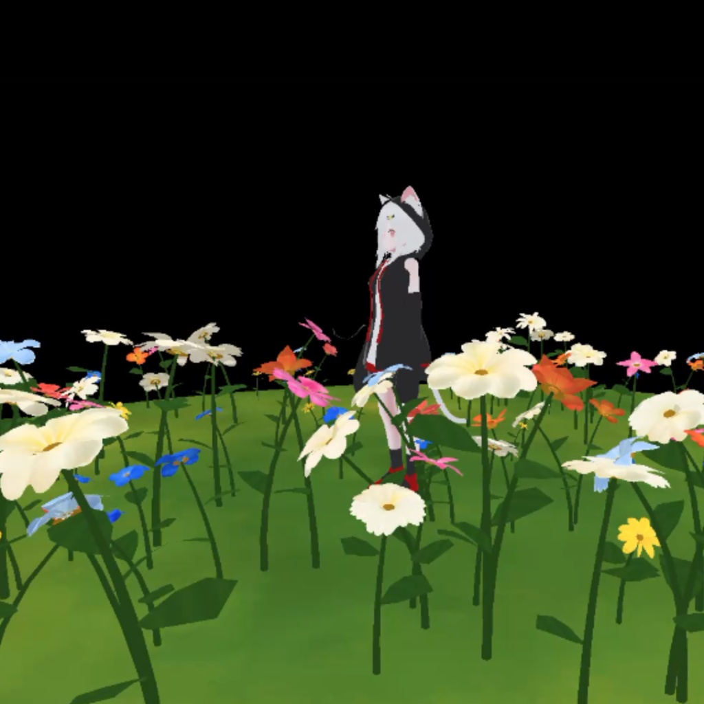 【限定無料配布】汎用魔法『花畑を出す魔法』/ VRChat Generic Spell: "Spell to Summon a Flower Field"