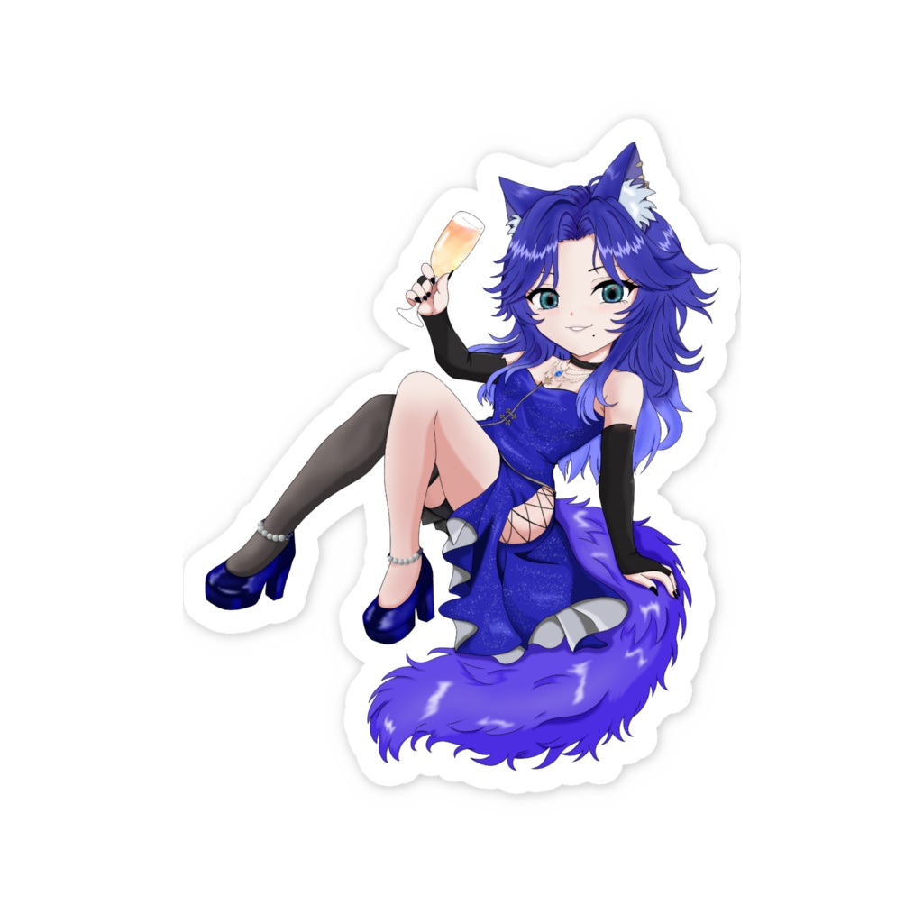 天狐 ヒナタ 0.5th スマホステッカー