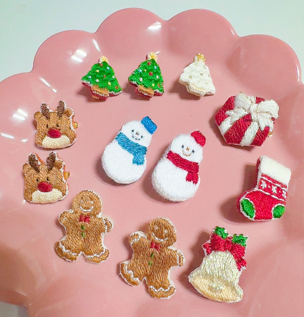 ぬいちゃんｻｲｽﾞ刺繍ﾌﾞﾛｰﾁ🎄