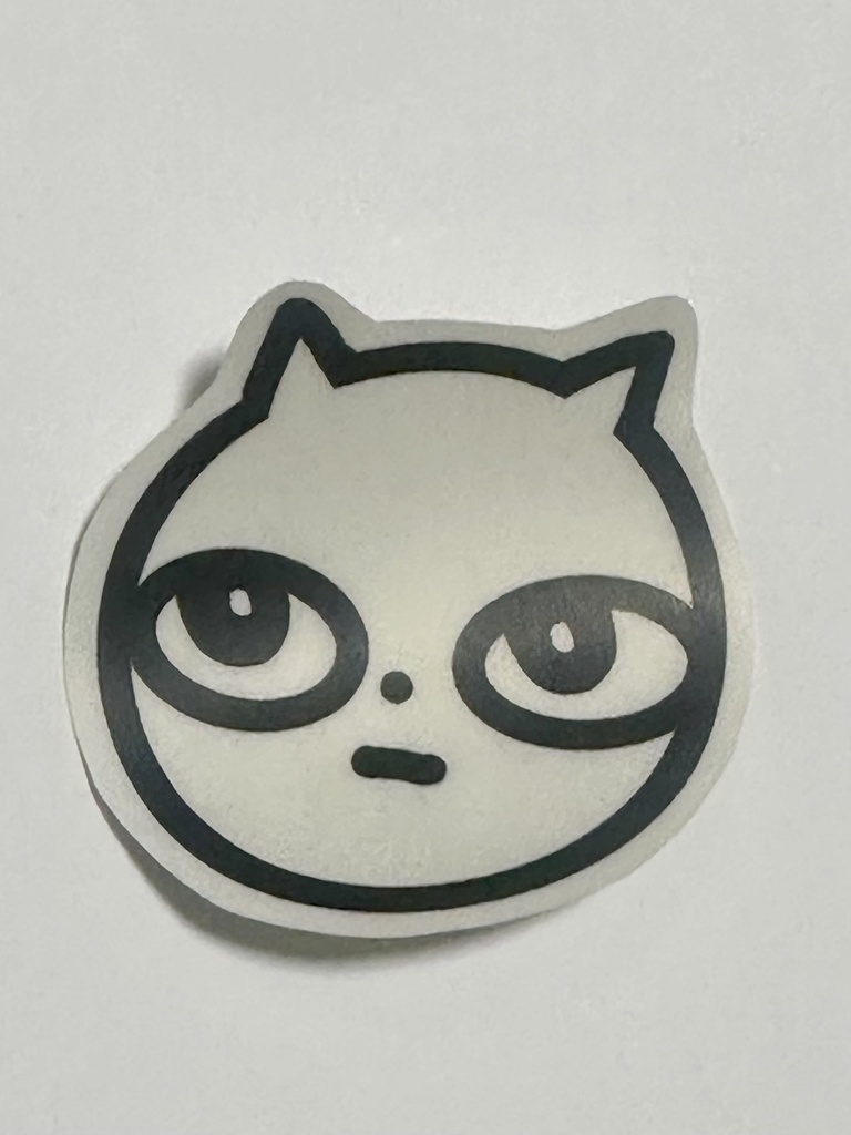 モノクロステッカー　ねこ