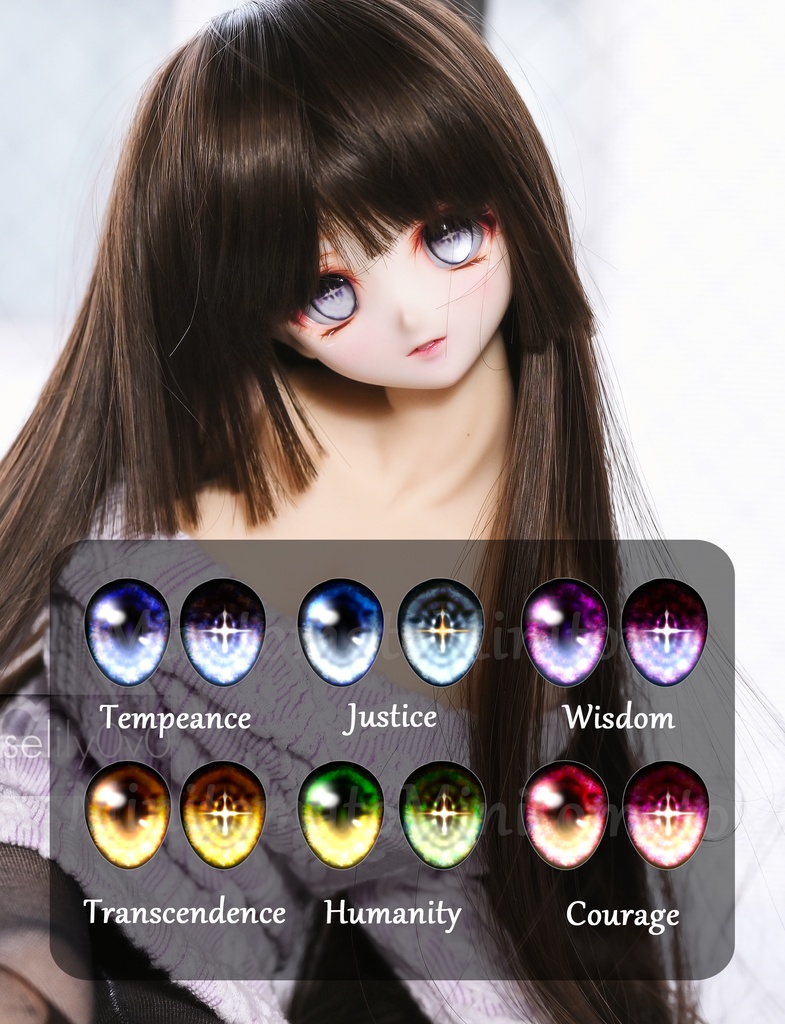 【Minskaya】レジンアイ22mm「Virtues」追視アイ(片目ずつ販売、※説明必読※)