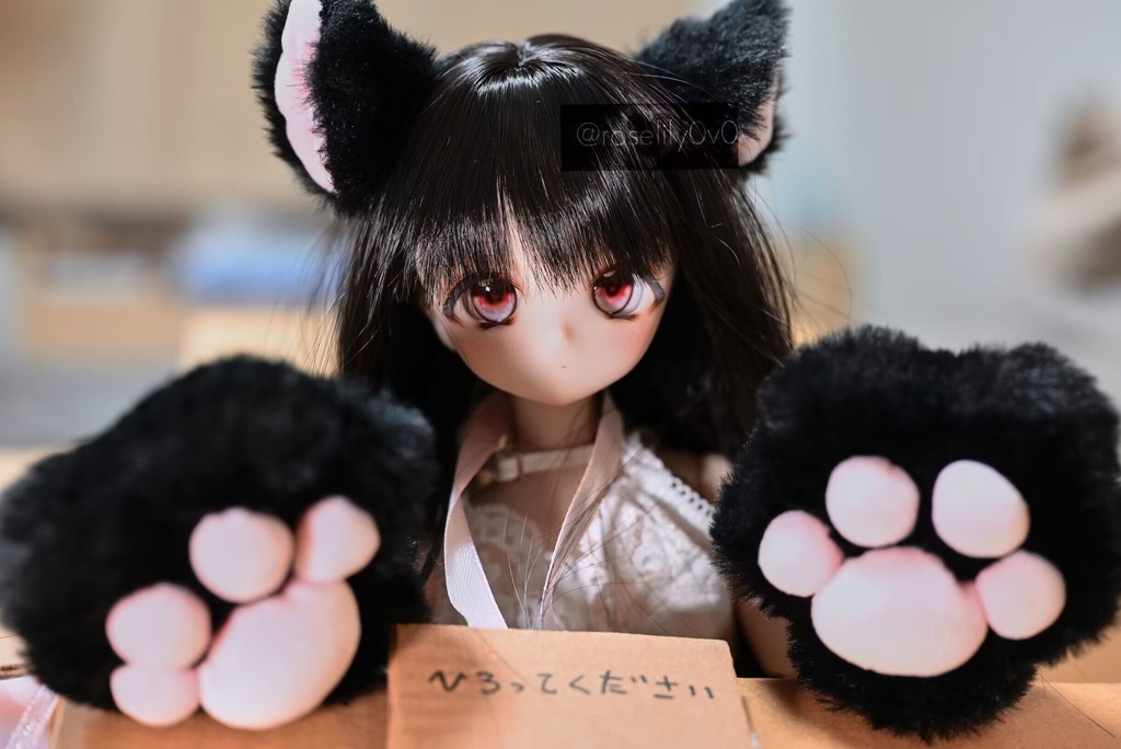 【Minskaya】レジンアイ22mm~24mm「ネコカフェ」追視アイ