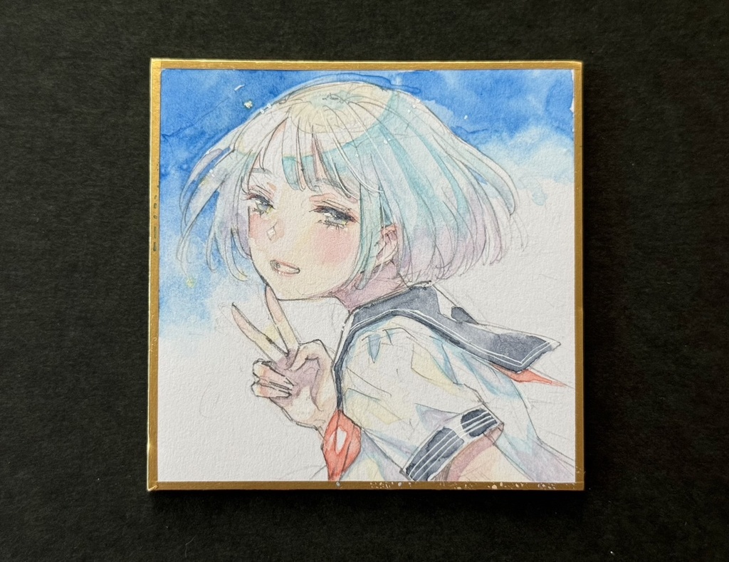 【7月】豆色紙原画【送料込】