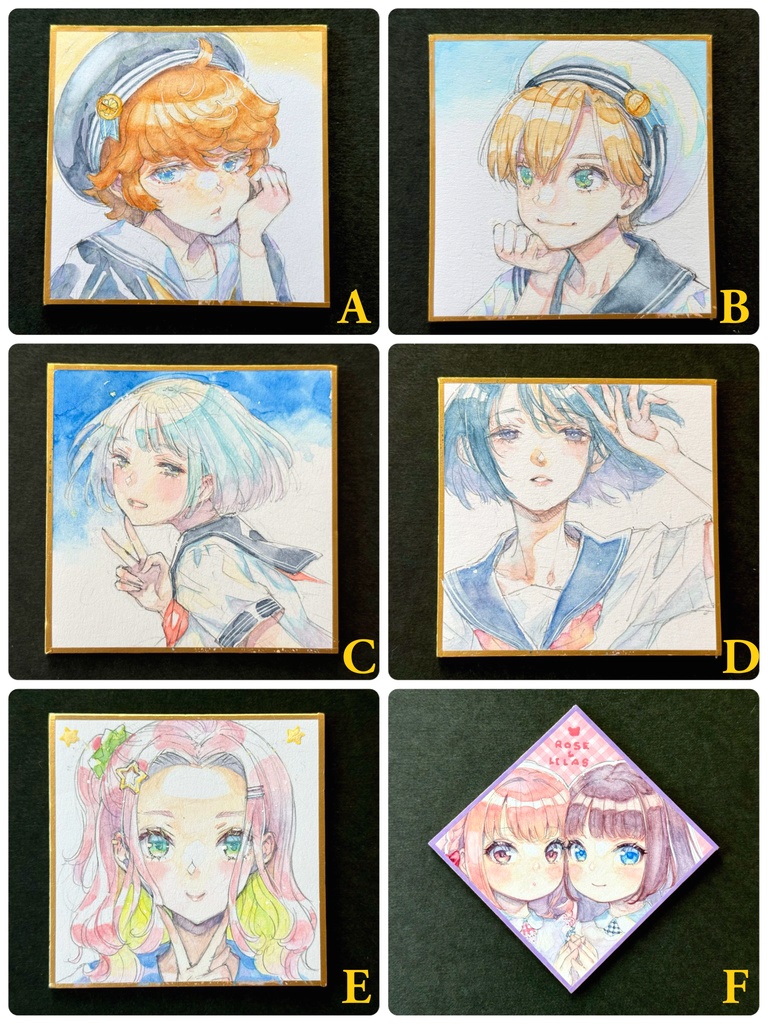【7月】豆色紙原画【送料込】