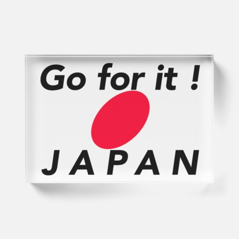ラグビー応援グッズ クリアブロック 〜がんばれ日本〜