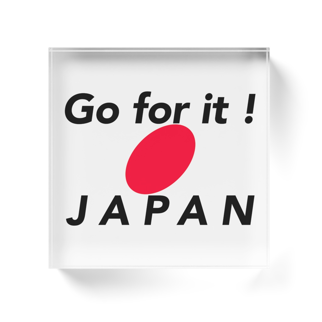 ラグビー応援グッズ クリアブロック 〜がんばれ日本〜