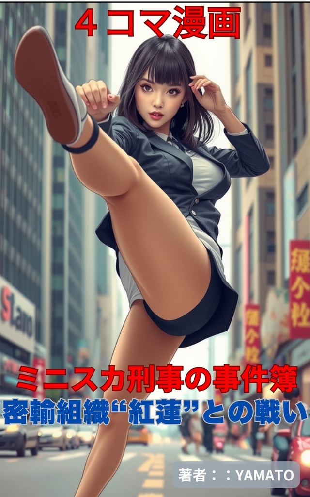 ミニスカ刑事の事件簿、密輸組織、紅蓮との闘い（漫画)