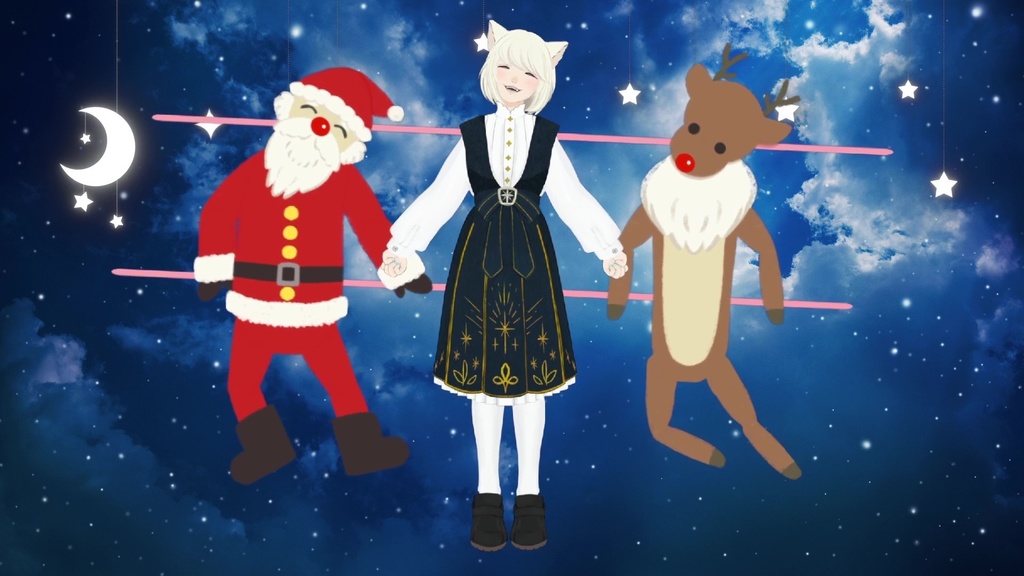 【Vtuber素材】クリスマス分身人形 VtubeStudio用アイテム