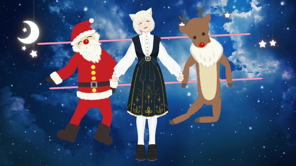 【Vtuber素材】クリスマス分身人形 VtubeStudio用アイテム
