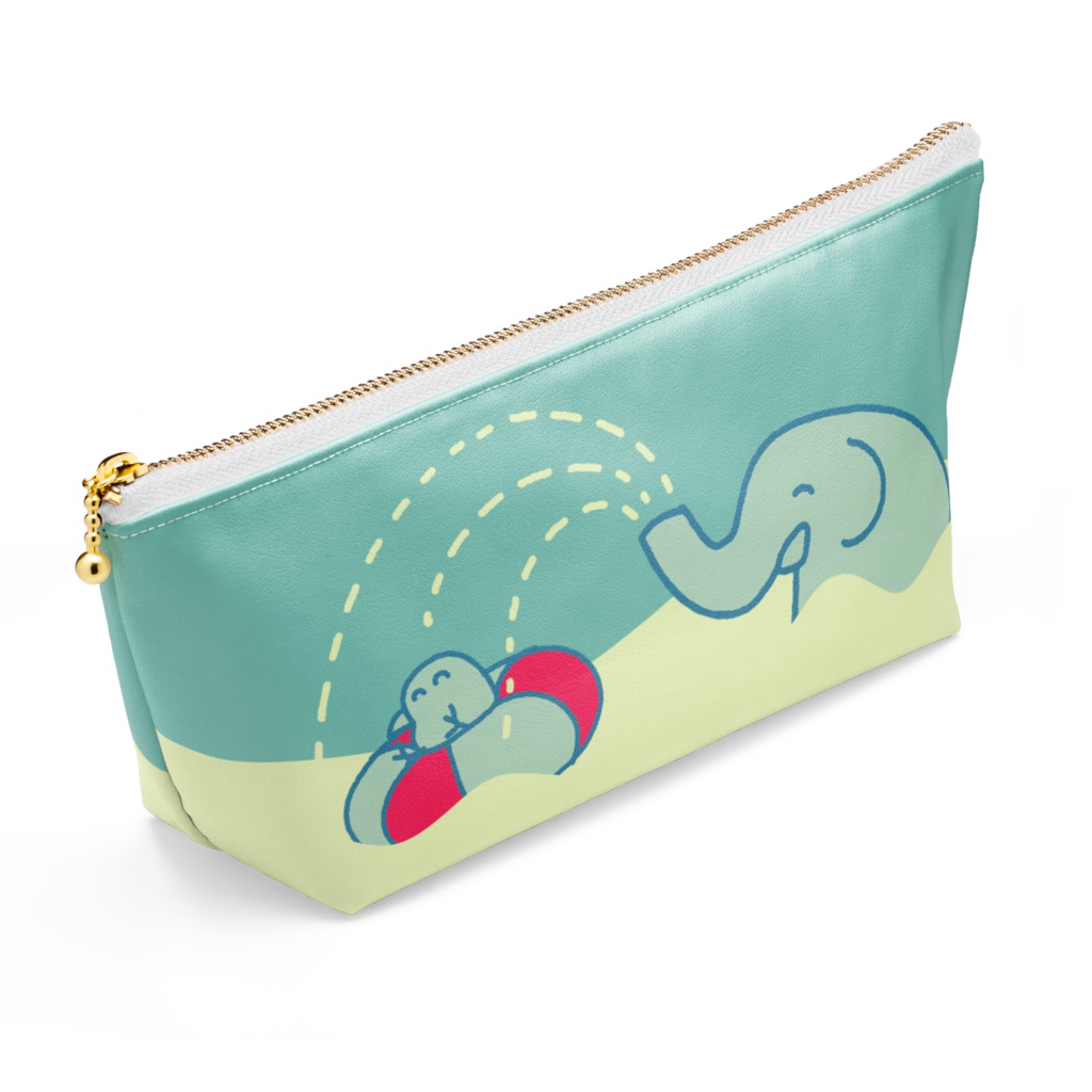 象と鳥のポーチ