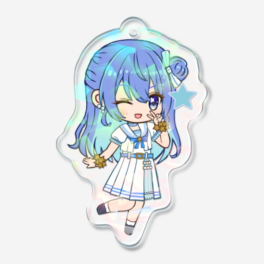 【受注販売】星街すいせい　ホログラムアクリルキーホルダー - 50 × 50mm　【非公式】