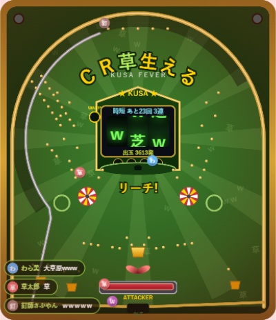 【わんコメテンプレート】CR草生える 〜コメントがパチンコ玉になる配信オーバーレイ〜【OBS / 配信素材】