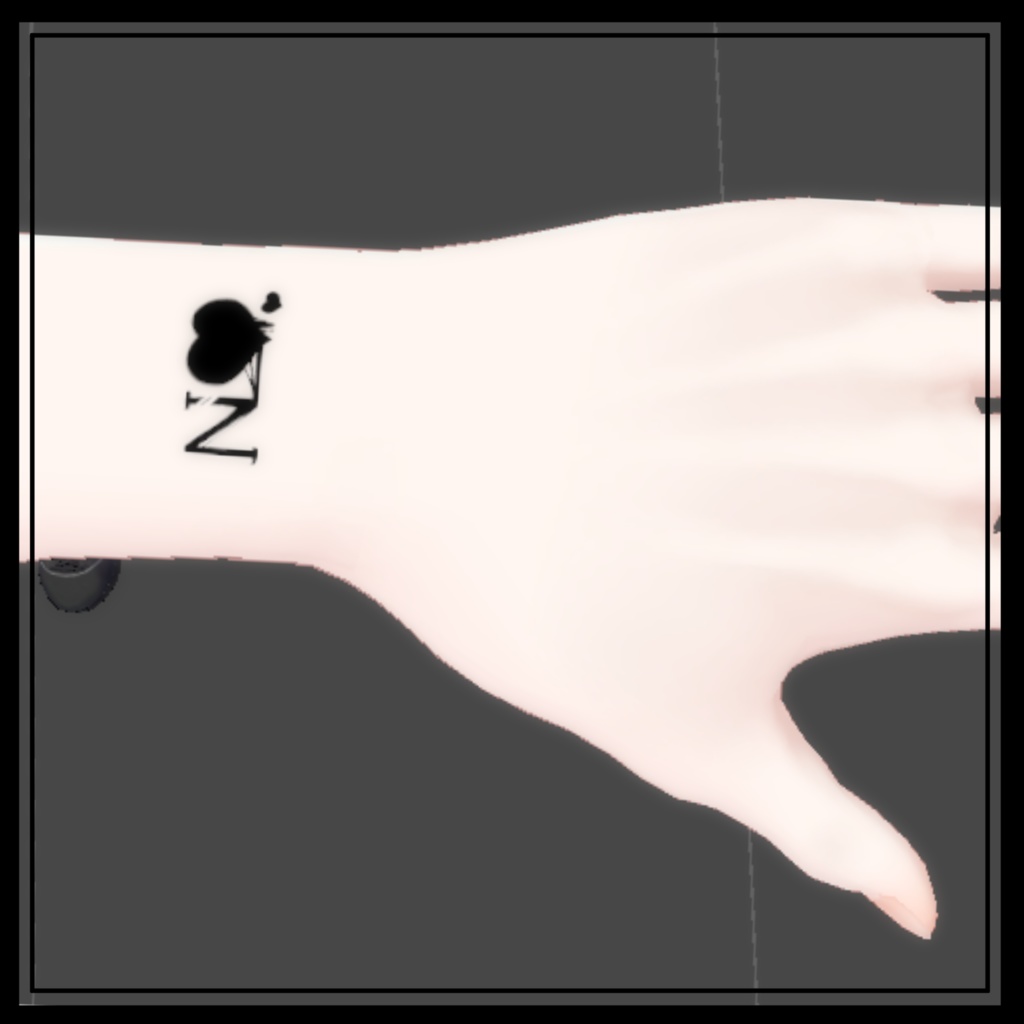 アルファベット 全26種 ワンポイント タトゥー VRC想定 手書き