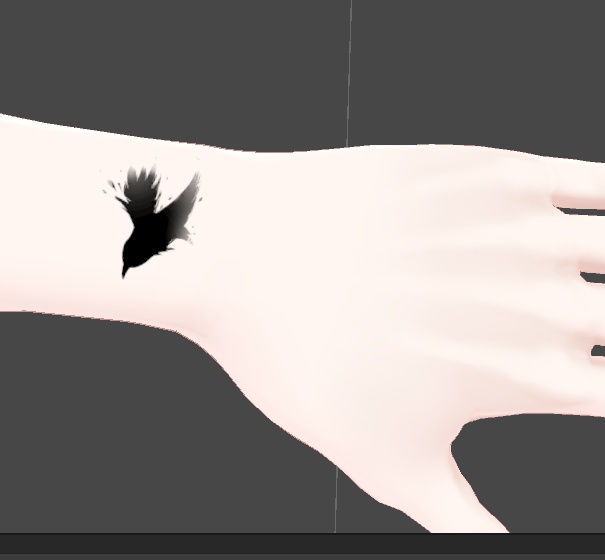 カラスのタトゥー ワンポイント - Yatagarasu- VRC想定